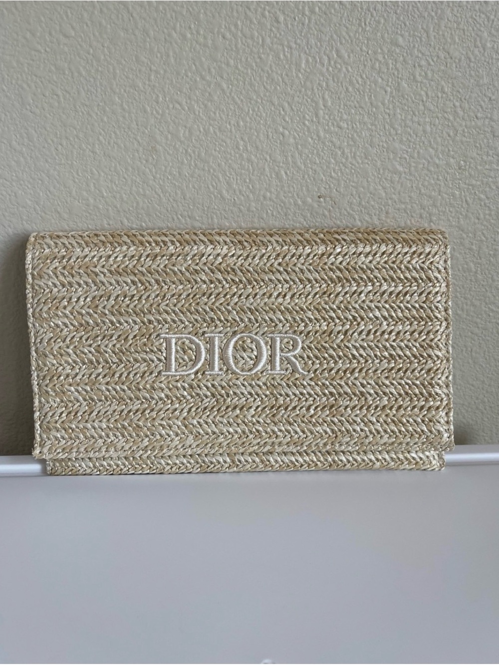 Dior Raffia clutch